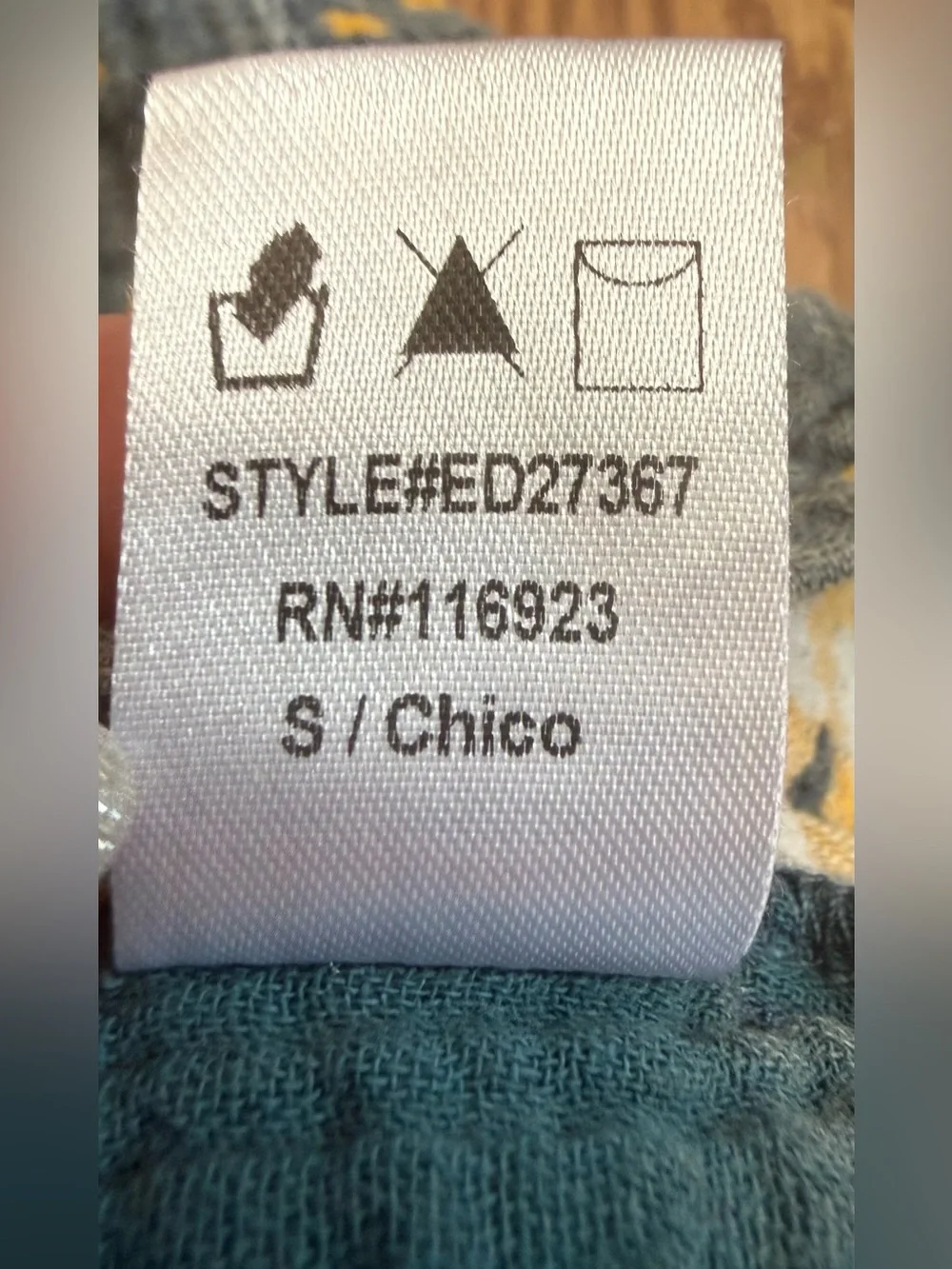 Easel ED27367 Teal Khaki Patchwork Washed Cotton Gauze Dress Size Small